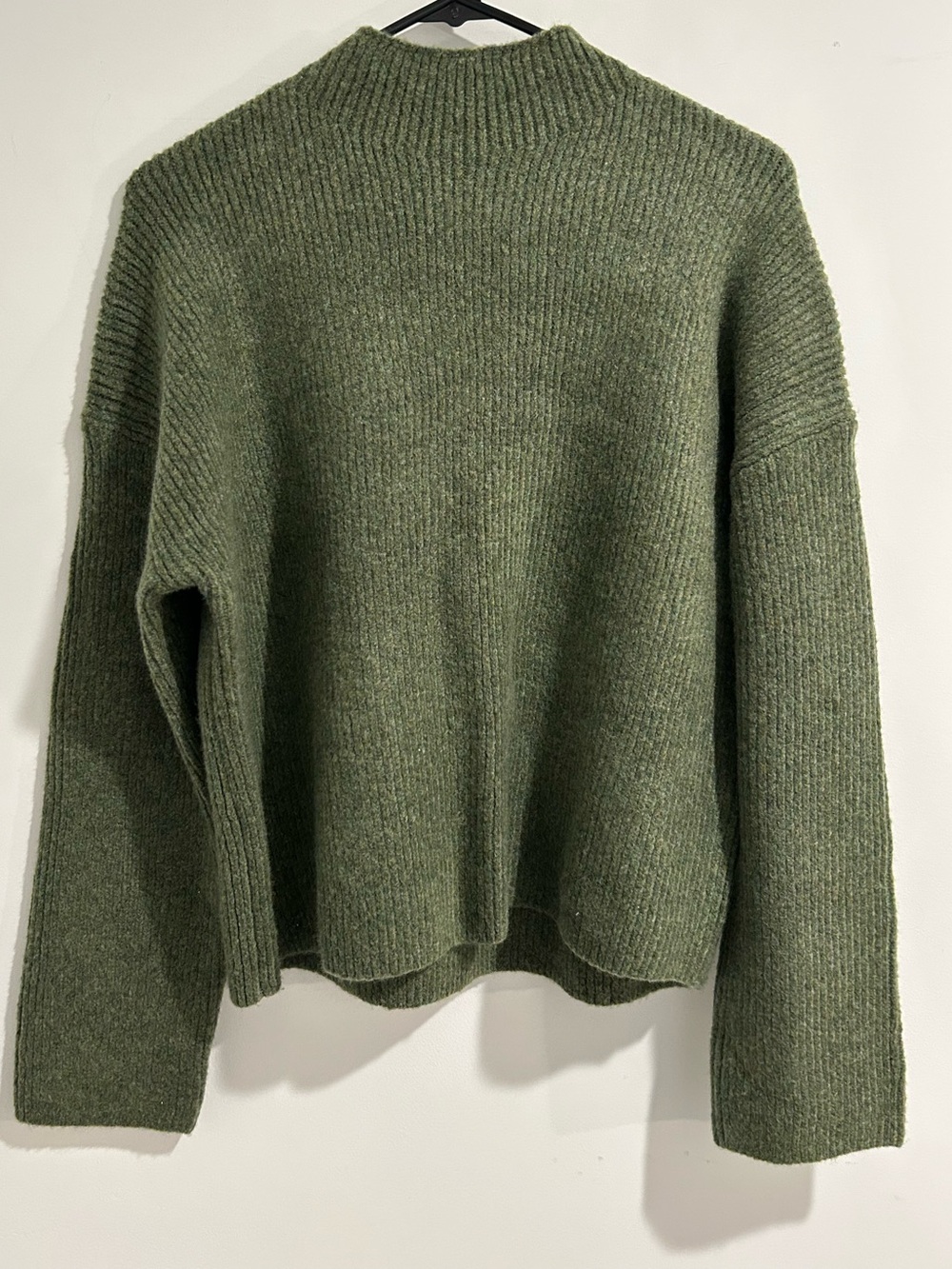 Abercrombie & Fitch Easy Funnel Neck Sweater Olive Green